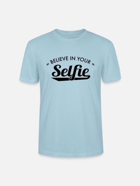 selfie - Stanley/Stella Crafter Unisex Organic T-Shirt - sky blue