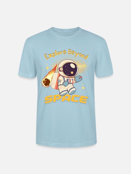 Explore the Space - Stanley/Stella Crafter Unisex Organic T-Shirt - sky blue