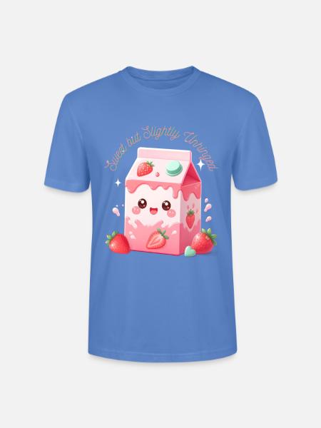 Sweet but Slightly Unhinged Milkbox - Stanley/Stella Crafter Unisex Organic T-Shirt - bright blue