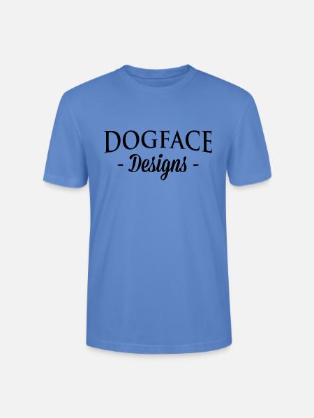 dogface-sleeve-dark - Stanley/Stella Crafter Unisex Organic T-Shirt - bright blue