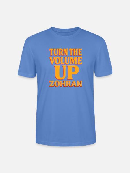 Turn the Volume Up Shirt - Stanley/Stella Crafter Unisex Organic T-Shirt - bright blue