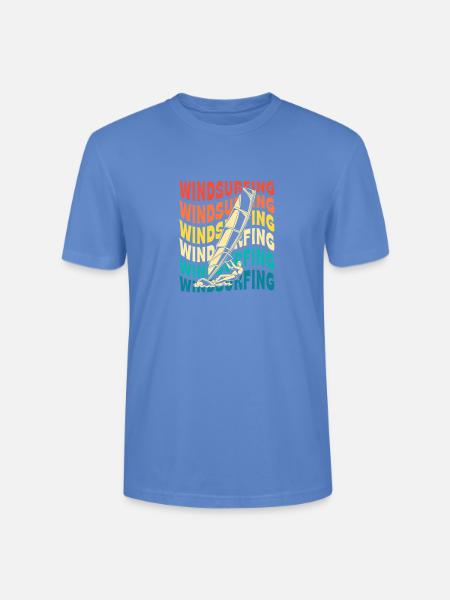 Windsurf Water Sports Windsurfing - Stanley/Stella Crafter Unisex Organic T-Shirt - bright blue