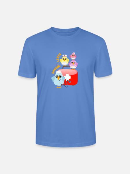 doctors_birds_medical_bag - Stanley/Stella Crafter Unisex Organic T-Shirt - bright blue