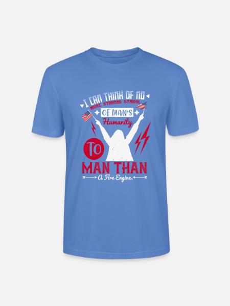 Fire Engine Power: Manhood Pride - Stanley/Stella Crafter Unisex Organic T-Shirt - bright blue