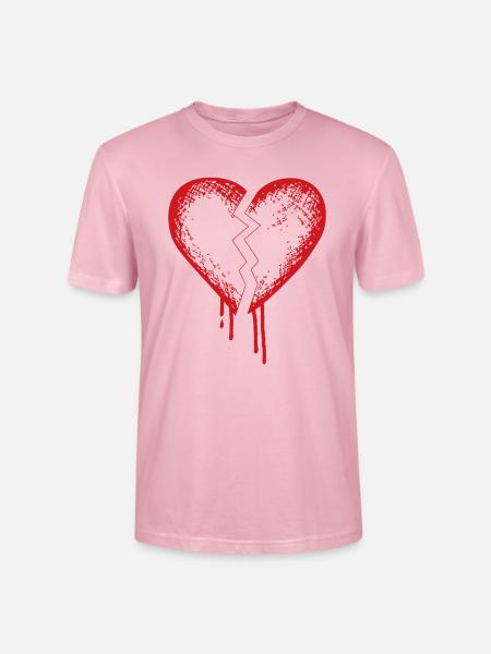Broken heart - Stanley/Stella Crafter Unisex Organic T-Shirt - pale pink
