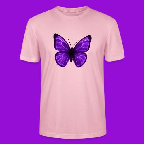 Neon Purple Butterfly - Stanley/Stella Crafter Unisex Organic T-Shirt