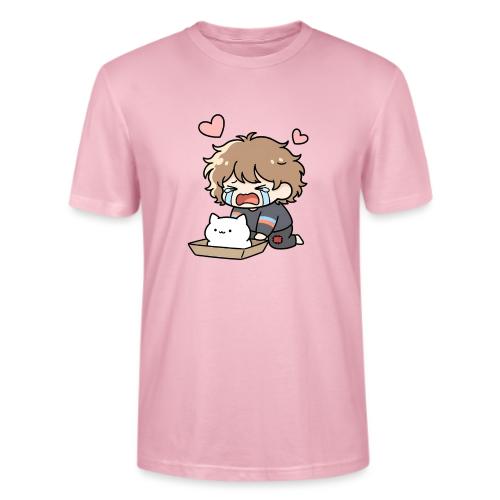 Crying Chibi Boy with Stray Cat - Stanley/Stella Crafter Unisex Organic T-Shirt