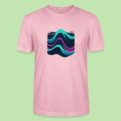 Abstract Wavy Ocean Pattern - Stanley/Stella Crafter Unisex Organic T-Shirt