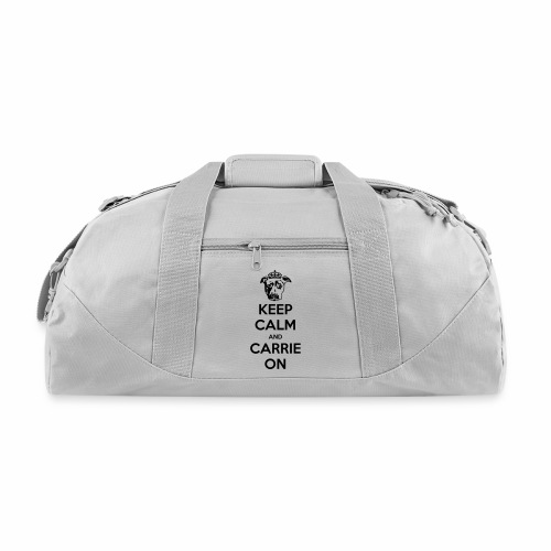 keepcalmcarrie black - Recycled Duffel Bag
