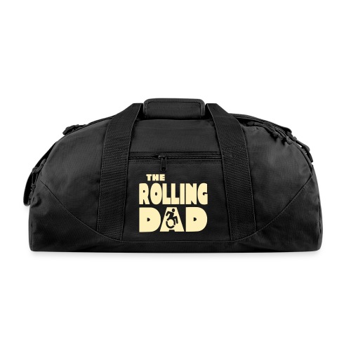 Rolling dad in a wheelchair - Recycled Duffel Bag