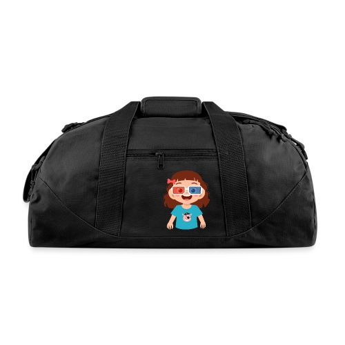 Girl red blue 3D glasses doing Vision Therapy - Duffel Bag