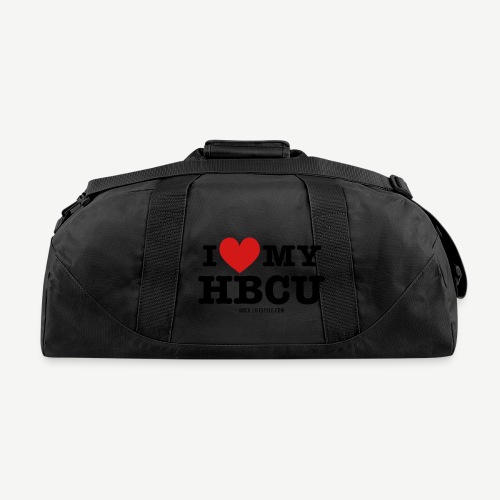 I Love My HBCU - Women's Black, Red and White T-Sh - Duffel Bag
