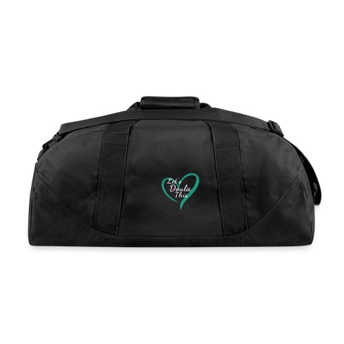 Let's Doula This, LLC Logo with Green heart - Duffel Bag