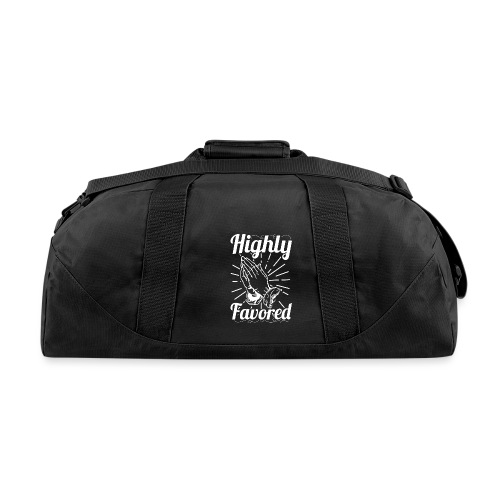 Highly Favored - Alt. Design (White Letters) - Duffel Bag