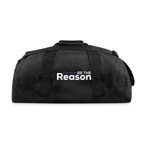 Be the Reason Logo (White) - Recycled Duffel Bag