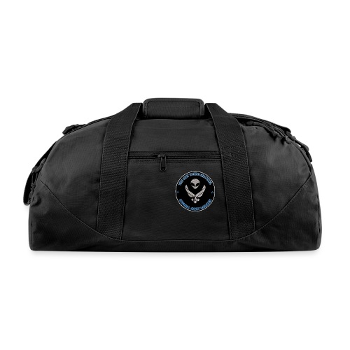 BlackOpsTransBigger1 Front with Mr Grey Back Logo - Duffel Bag