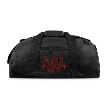 Frequency colorful wax crayons - Recycled Duffel Bag - black - Front