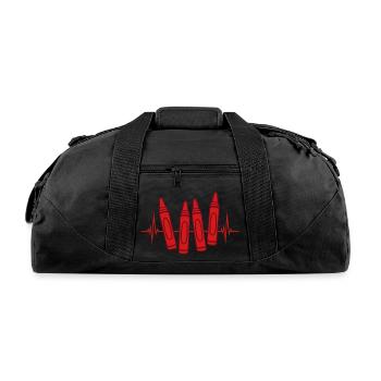 Heartbeat colorful wax crayons - Recycled Duffel Bag - black - Front