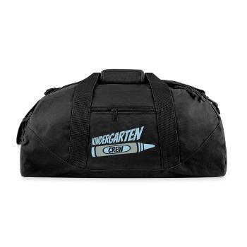 Wax crayon kindergarten crew - Recycled Duffel Bag - black - Front