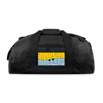 inclusion matters logo school - Recycled Duffel Bag - black - Front