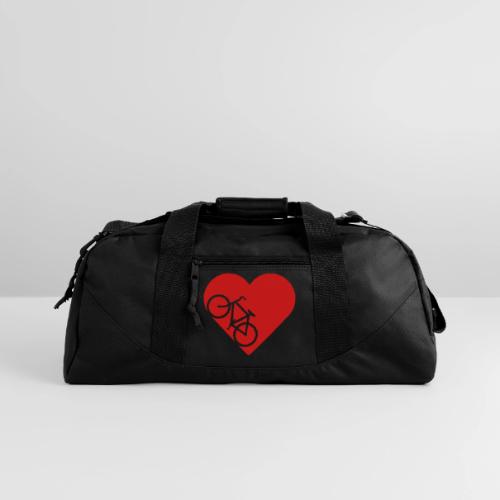 Bike in heart - Recycled Duffel Bag