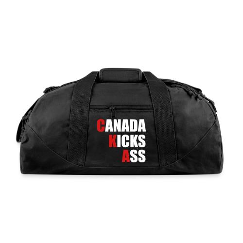 Canada Kicks Ass Vertical - Recycled Duffel Bag