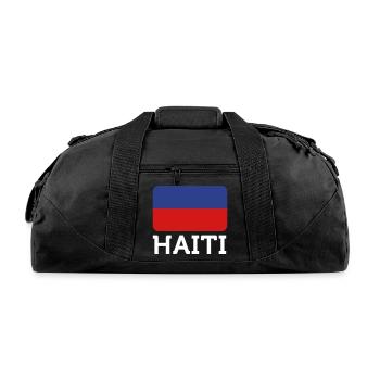 National Flag Of Haiti - Recycled Duffel Bag - black - Front