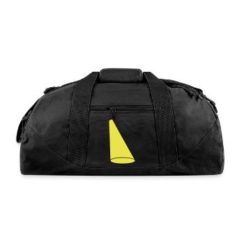 design spotlight light cone - Recycled Duffel Bag - black - Front