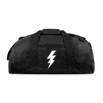 thunder lightning bolt flash - Recycled Duffel Bag - black - Front