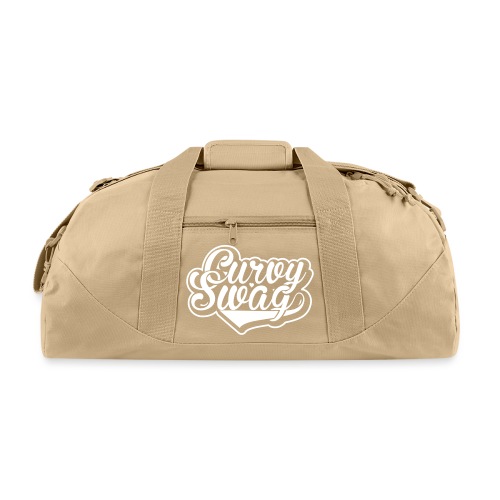 Curvy Swag Reversed Out Design - Recycled Duffel Bag