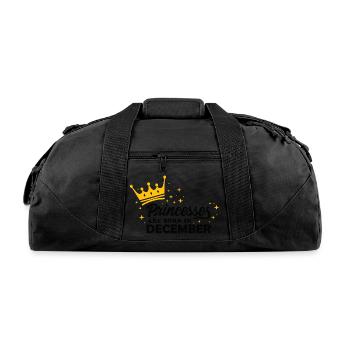 December Art - Recycled Duffel Bag - black - Front
