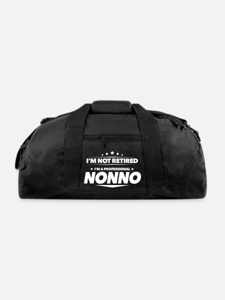 I'm Not Retired I'm A Professional Nonno - - Recycled Duffel Bag - black