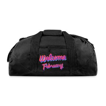 Welcome February - Recycled Duffel Bag - black - Front