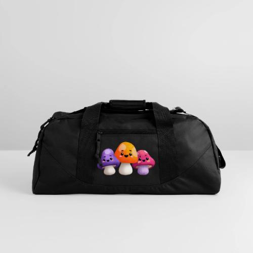 Colorful Mushroom Companions - Recycled Duffel Bag
