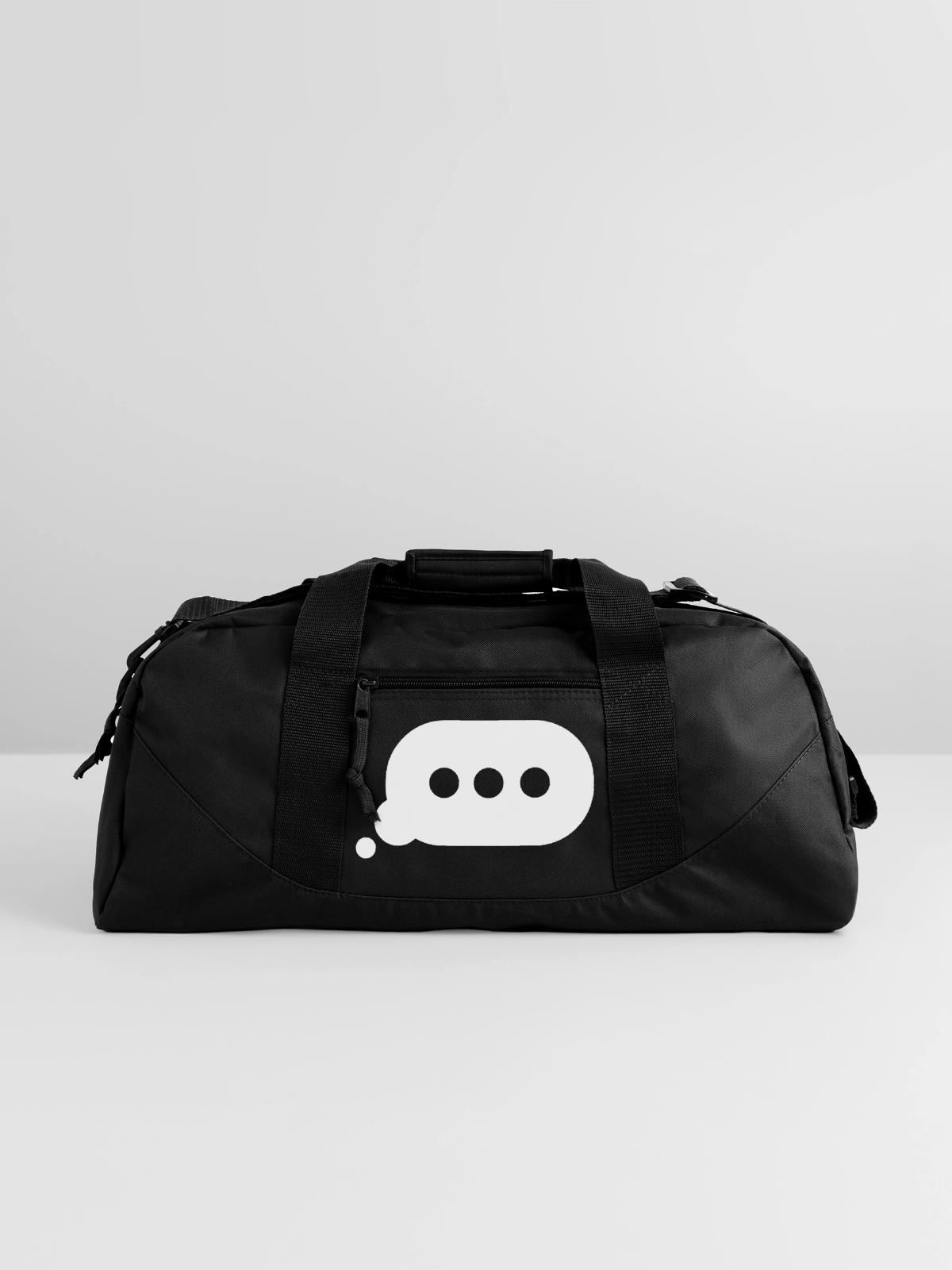 Typing Bubble - Recycled Duffel Bag - black - Front