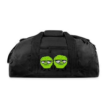 2 monsters eyes roll - Recycled Duffel Bag - black - Front