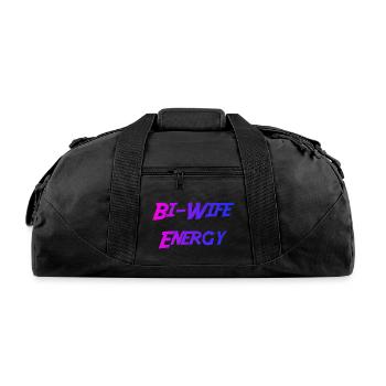 Bi Wife Energy - Recycled Duffel Bag - black - Front