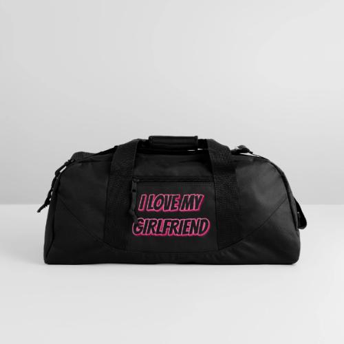 I Love My Girlfriend T-Shirt - Customizable - Recycled Duffel Bag