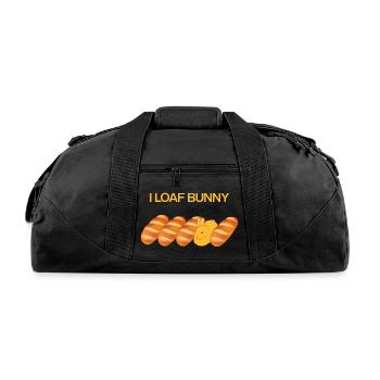 I Loaf Bunny - Recycled Duffel Bag - black - Front