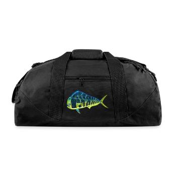 Vivid Mahi Mahi Burst - Recycled Duffel Bag - black - Front