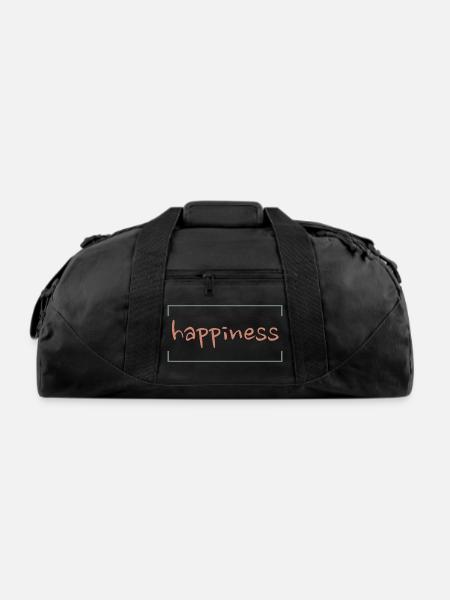 Happiness - Recycled Duffel Bag - black