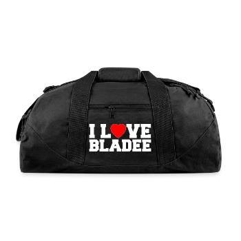 I love bladee - Recycled Duffel Bag - black - Front