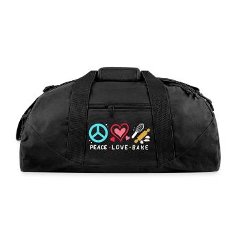 Bake Baking Baker - Recycled Duffel Bag - black - Front