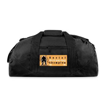 Bigfoot, hide and seek, Bigfoot Is Real - Recycled Duffel Bag - black - Front