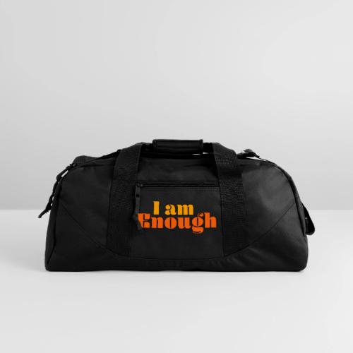I Am Enough – Self-Love Affirmation Typography - Recycled Duffel Bag