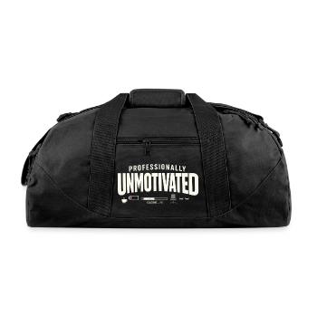 Professionally Unmotivated - Recycled Duffel Bag - black - Front