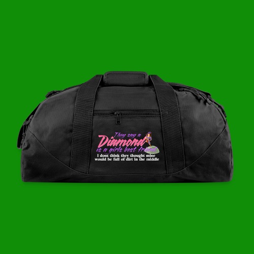 Softball Diamond is a girls Best Friend - Recycled Duffel Bag