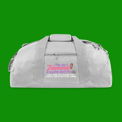 Softball Diamond is a girls Best Friend - Recycled Duffel Bag