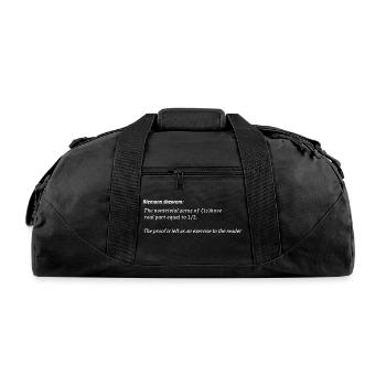 Riemann Hypothesis Proof Left As An Exercise Funny - Recycled Duffel Bag - black - Front