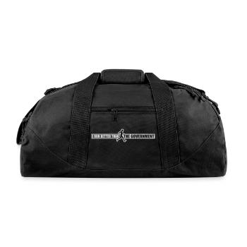 run better than government - Recycled Duffel Bag - black - Front